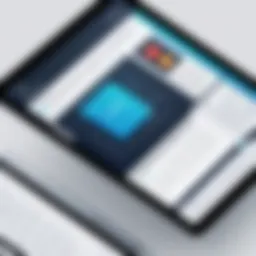 User interface of a modern newsletter editing software showcasing customizable templates