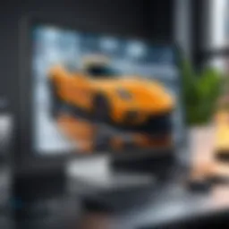 A vibrant advertisement showcasing a product with enhanced visuals