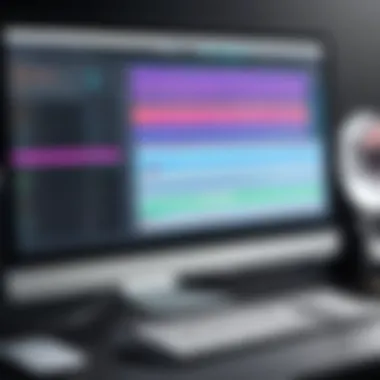 A sleek interface of a music editing software showcasing multiple tracks