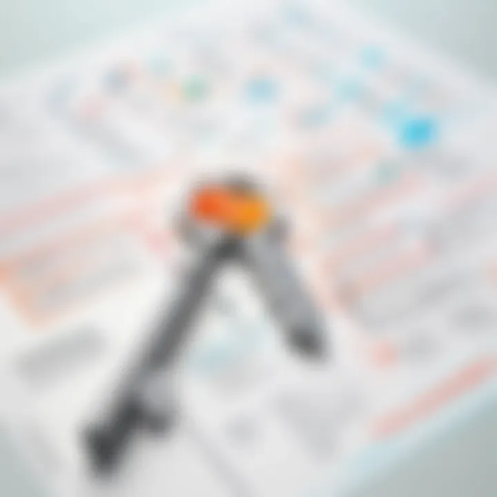 A mind map displaying essential features to consider when selecting project management tools