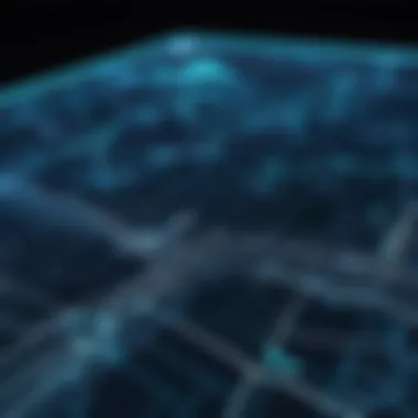 Schematic representation of route plotting technology