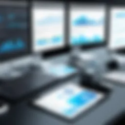 Visual representation of data analytics tools in action