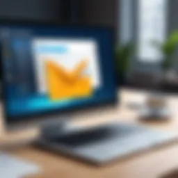 Email management software interface showcasing advanced features