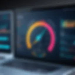 Graphical representation of stress testing software performance metrics