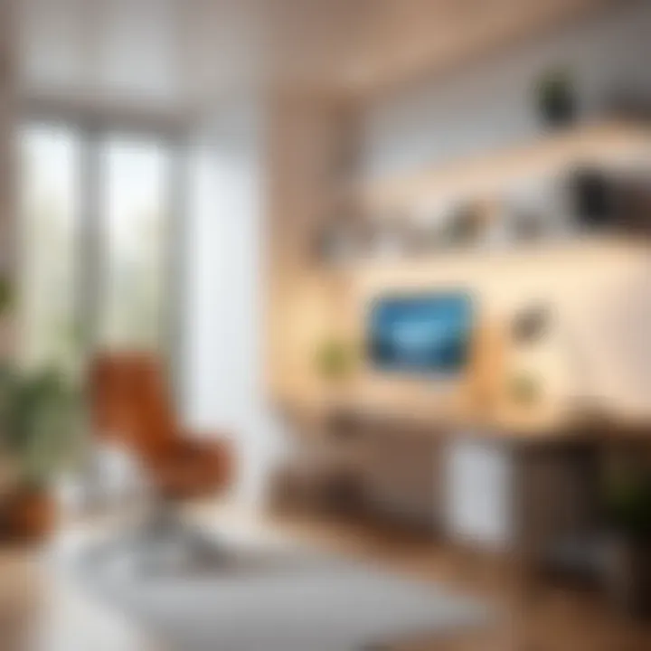 A serene home office setup promoting well-being and productivity