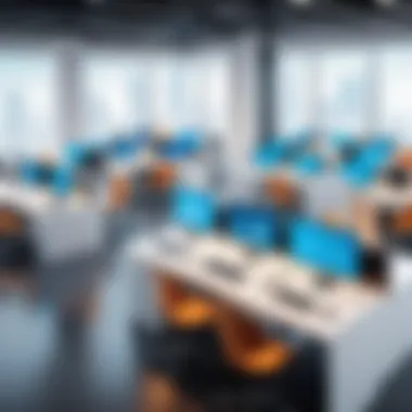 An infographic illustrating key trends in modern work environments
