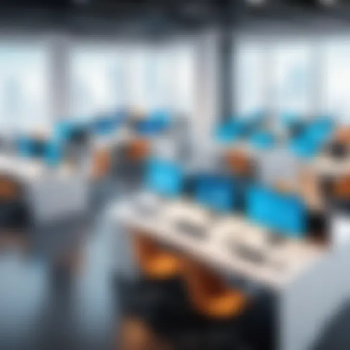 An infographic illustrating key trends in modern work environments