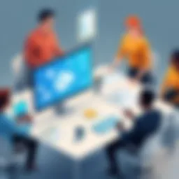 Diverse team members engaging in a brainstorming session