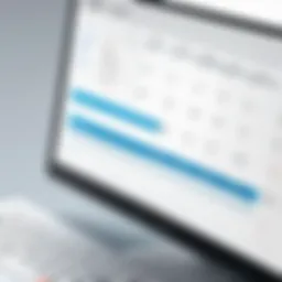 A digital calendar interface showcasing appointment slots.