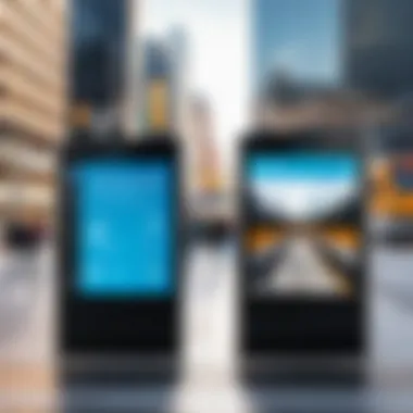 Public Transportation Enhancement A creative digital signage installation at a public transportation hub, enhancing passenger information.