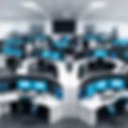 Diagram illustrating the architecture of hosted call centres