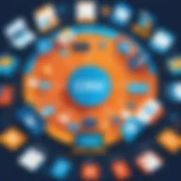 A vibrant graphic illustrating the impact of CRM on nonprofit organizations