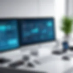 Illustration showcasing the integration of technology in HR and Payroll Systems