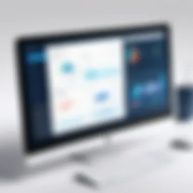 Visual representation of CRM software interface