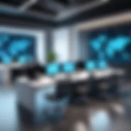 Modern office space representing virtual business operations